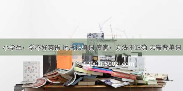 小学生：学不好英语 讨厌记单词 专家：方法不正确 无需背单词