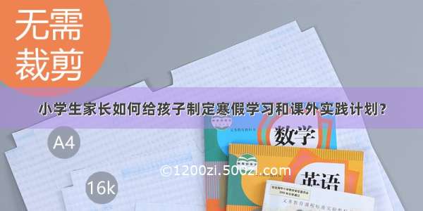 小学生家长如何给孩子制定寒假学习和课外实践计划？