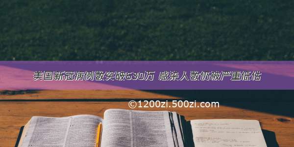 美国新冠病例数突破630万 感染人数仍被严重低估