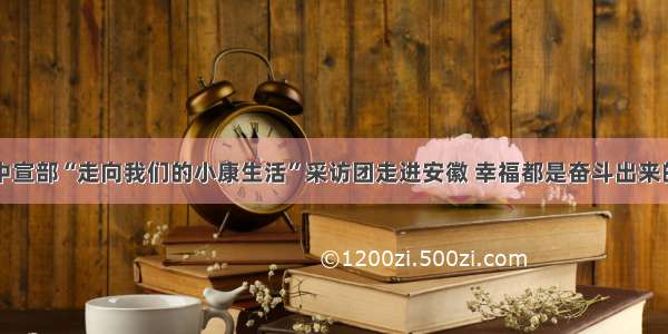 中宣部“走向我们的小康生活”采访团走进安徽 幸福都是奋斗出来的