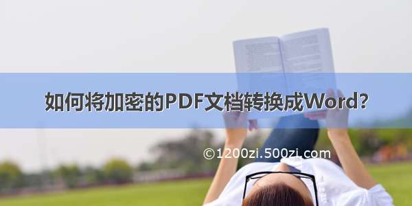 如何将加密的PDF文档转换成Word？