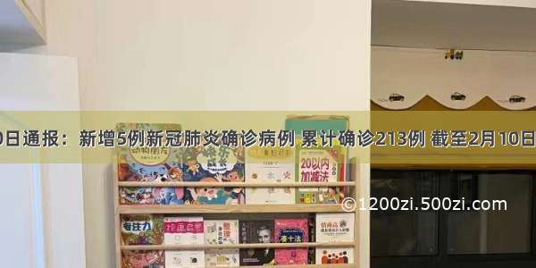 陕西2月10日通报：新增5例新冠肺炎确诊病例 累计确诊213例 截至2月10日10时 ……