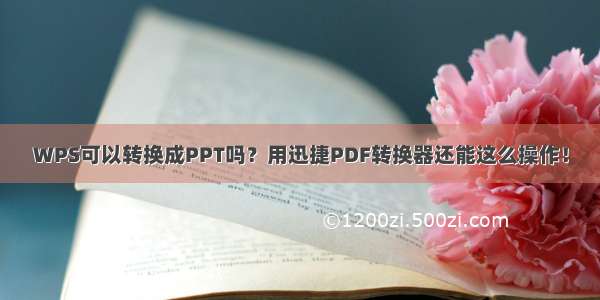 WPS可以转换成PPT吗？用迅捷PDF转换器还能这么操作！