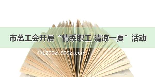 市总工会开展“情系职工 清凉一夏”活动