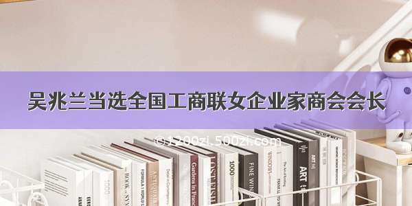 吴兆兰当选全国工商联女企业家商会会长