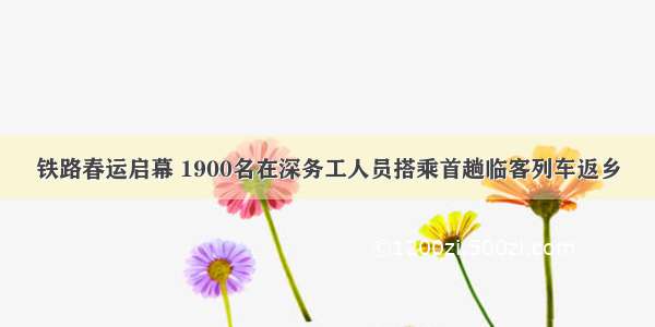 铁路春运启幕 1900名在深务工人员搭乘首趟临客列车返乡