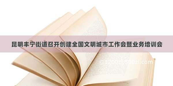 昆明丰宁街道召开创建全国文明城市工作会暨业务培训会