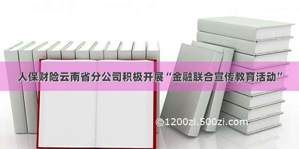 人保财险云南省分公司积极开展“金融联合宣传教育活动”