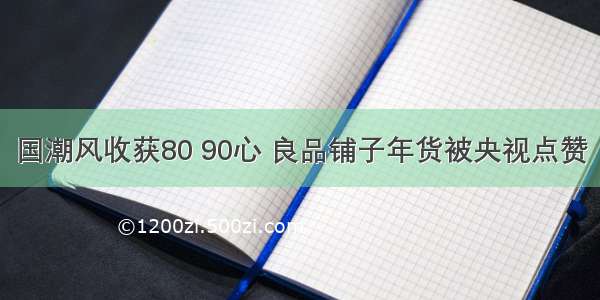 国潮风收获80 90心 良品铺子年货被央视点赞