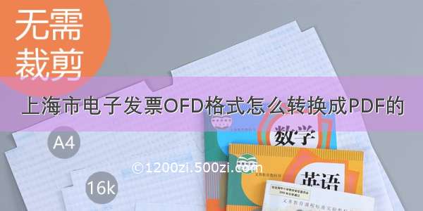 上海市电子发票OFD格式怎么转换成PDF的