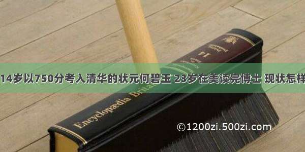 14岁以750分考入清华的状元何碧玉 23岁在美读完博士 现状怎样