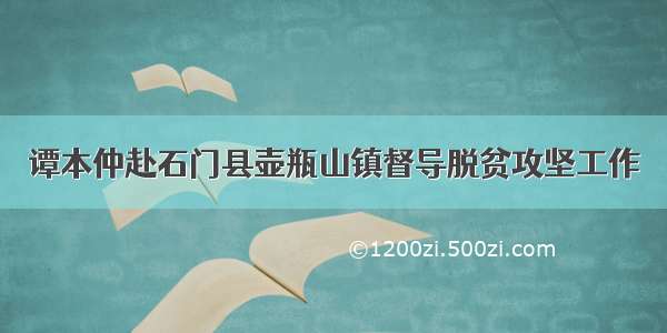 谭本仲赴石门县壶瓶山镇督导脱贫攻坚工作