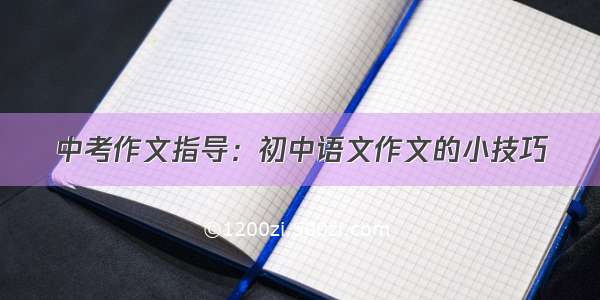 中考作文指导：初中语文作文的小技巧