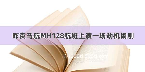 昨夜马航MH128航班上演一场劫机闹剧