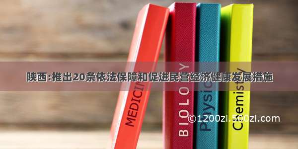 陕西:推出20条依法保障和促进民营经济健康发展措施