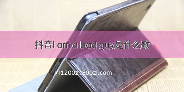 抖音I am a bad guy是什么歌