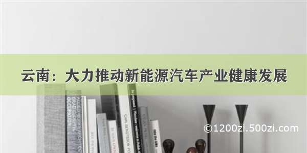 云南：大力推动新能源汽车产业健康发展