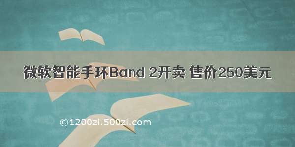 微软智能手环Band 2开卖 售价250美元