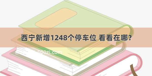 西宁新增1248个停车位 看看在哪？