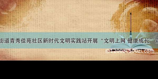 京广路街道青秀佳苑社区新时代文明实践站开展“文明上网 健康成长”宣传活动