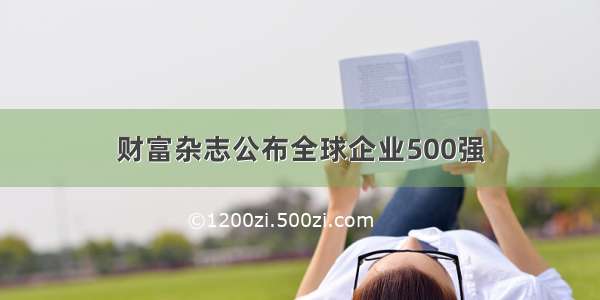 财富杂志公布全球企业500强