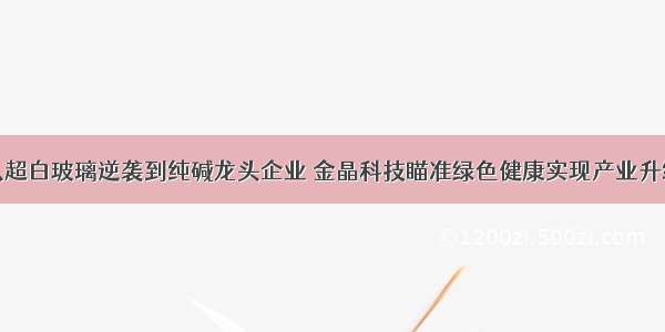 从超白玻璃逆袭到纯碱龙头企业 金晶科技瞄准绿色健康实现产业升级