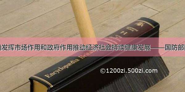 正确发挥市场作用和政府作用推动经济社会持续健康发展——国防部网站