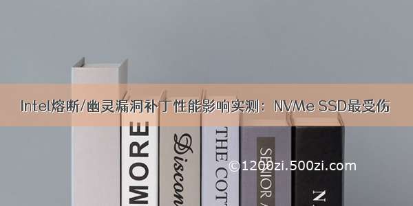 Intel熔断/幽灵漏洞补丁性能影响实测：NVMe SSD最受伤