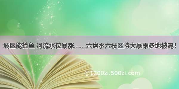 城区能捡鱼 河流水位暴涨……六盘水六枝区特大暴雨多地被淹！