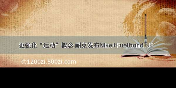 更强化“运动”概念 耐克发布Nike+Fuelband SE