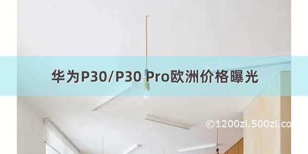 华为P30/P30 Pro欧洲价格曝光