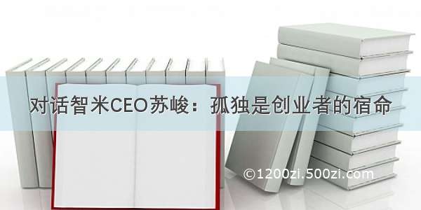 对话智米CEO苏峻：孤独是创业者的宿命