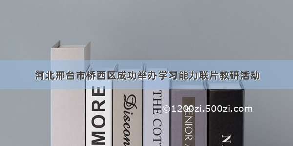 河北邢台市桥西区成功举办学习能力联片教研活动