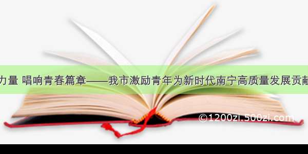 凝聚青年力量 唱响青春篇章——我市激励青年为新时代南宁高质量发展贡献青春力量