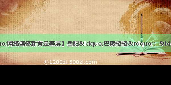 【&ldquo;新时代 新梦想&rdquo;网络媒体新春走基层】岳阳&ldquo;巴陵格格&rdquo;：&ldquo;网格化+&rdquo;织就社区居