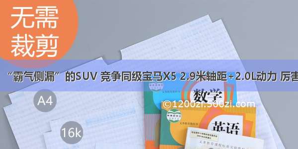 “霸气侧漏”的SUV 竞争同级宝马X5 2.9米轴距+2.0L动力 厉害