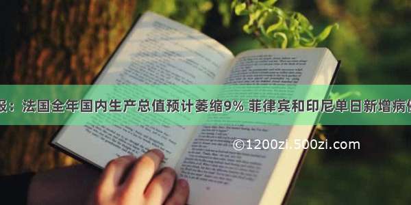 全球疫情简报：法国全年国内生产总值预计萎缩9% 菲律宾和印尼单日新增病例数均创新高