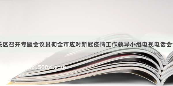 山海关区召开专题会议贯彻全市应对新冠疫情工作领导小组电视电话会议精神