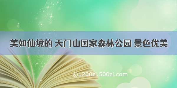 美如仙境的 天门山国家森林公园 景色优美