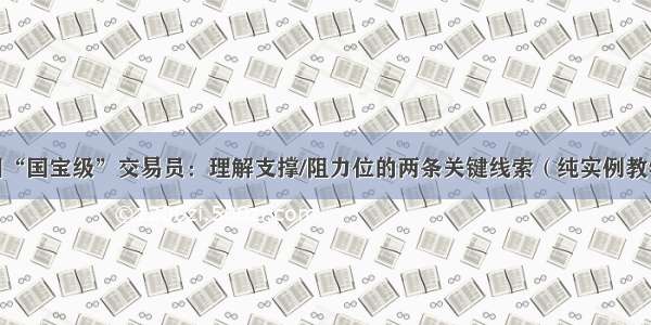 英国“国宝级”交易员：理解支撑/阻力位的两条关键线索（纯实例教学5）