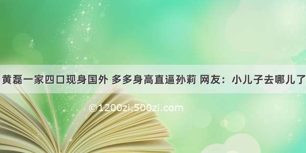 黄磊一家四口现身国外 多多身高直逼孙莉 网友：小儿子去哪儿了