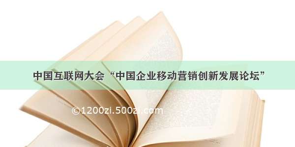 中国互联网大会“中国企业移动营销创新发展论坛”