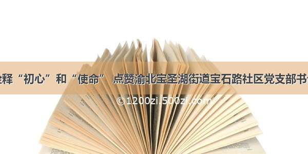 用担当诠释“初心”和“使命” 点赞渝北宝圣湖街道宝石路社区党支部书记游航宇