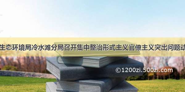 永州市生态环境局冷水滩分局召开集中整治形式主义官僚主义突出问题动员大会