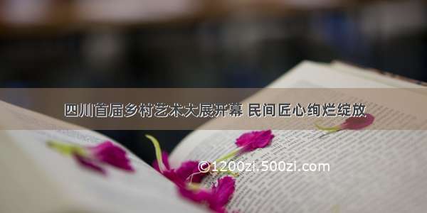 四川首届乡村艺术大展开幕 民间匠心绚烂绽放