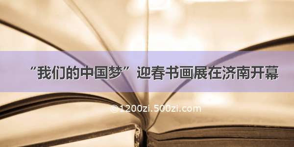 “我们的中国梦”迎春书画展在济南开幕