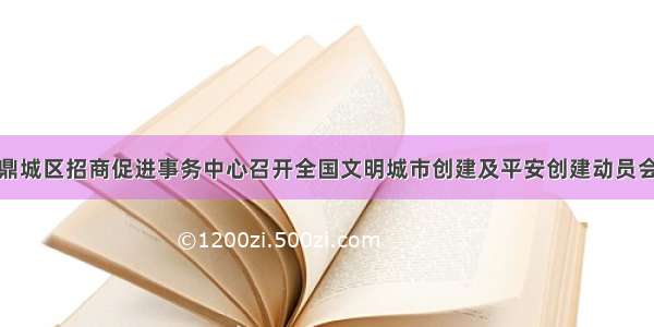 鼎城区招商促进事务中心召开全国文明城市创建及平安创建动员会