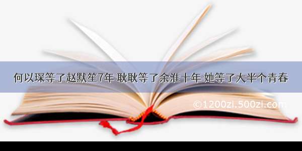 何以琛等了赵默笙7年 耿耿等了余淮十年 她等了大半个青春