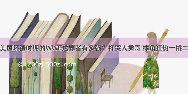 美国坏蛋时期的WWE送葬者有多强？打哭大秀哥 摔角狂热一挑二