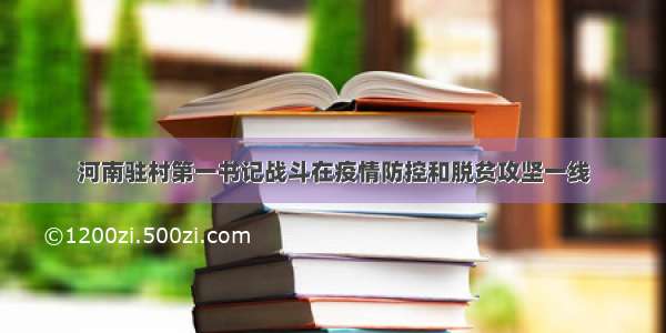 河南驻村第一书记战斗在疫情防控和脱贫攻坚一线